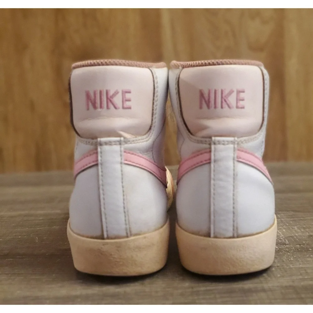 Nike Blazer Mid 77 Sneakers Youth Size 4Y White Pink - Picture 4 of 12